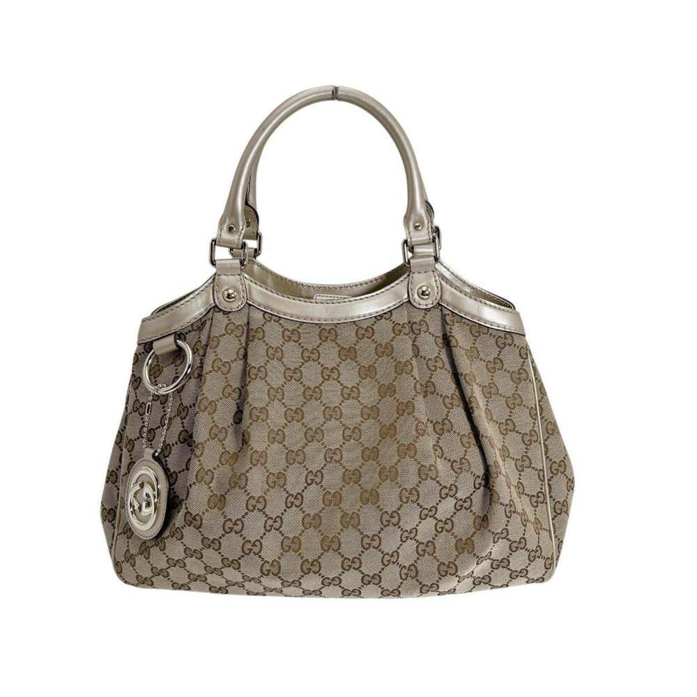 GUCCI Cream Canvas Tote Bag - Picture 2 of 16